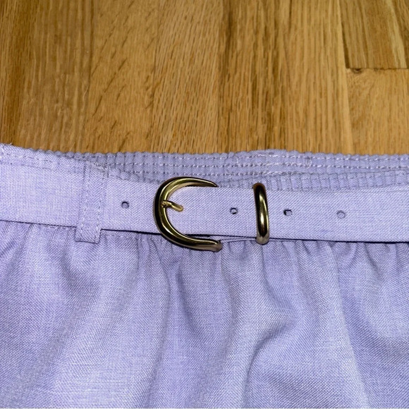 TanJay Vintage Lilac Purple Straight/Pencil Skirt with Gold Trim Belt - Picture 3 of 10